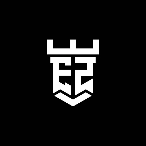 Siyah Arkaplanda Izole Edilmiş Şablon Şablonu Şablonlu Ilk Logosu — Stok Vektör