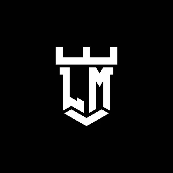 Logotipo Monograma Inicial Com Modelo Design Estilo Forma Castelo Isolado —  Vetores de Stock