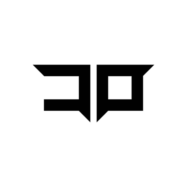 Monogram Logo Letter Simple Modern Shape Style Design Template Vector — Stock Vector