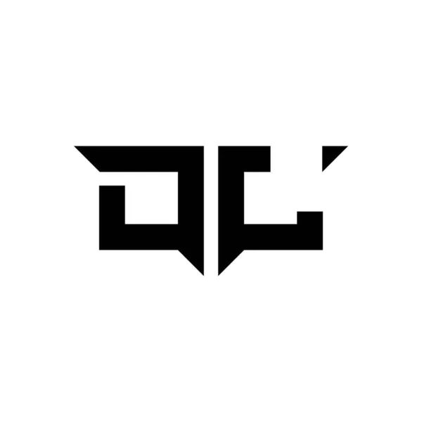 Monogram Logo Letter Met Eenvoudige Moderne Vorm Stijl Design Template — Stockvector