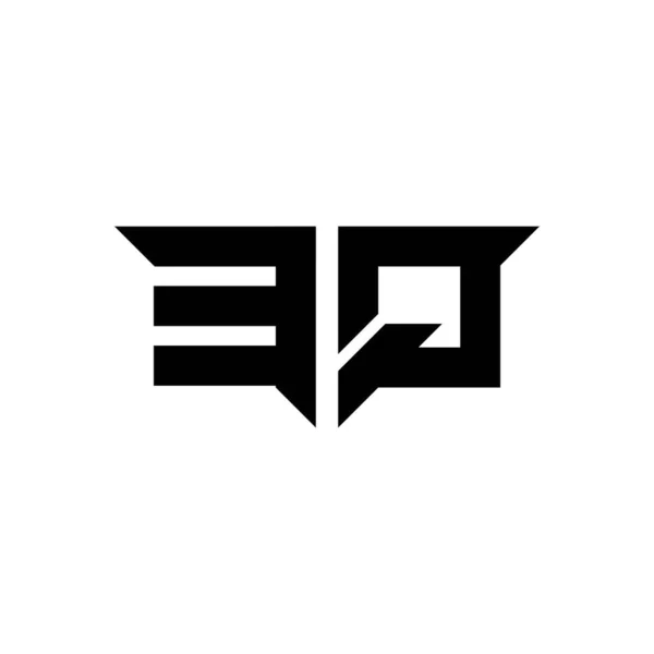 Monograma Logotipo Letra Com Forma Moderna Simples Estilo Design Modelo — Vetor de Stock