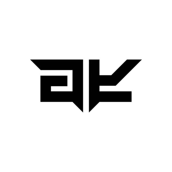 Monogram Logo Letter Simple Modern Shape Style Design Template Vector — Vetor de Stock