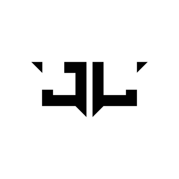 Monogram Logo Brief Met Eenvoudige Moderne Vorm Stijl Ontwerp Template — Stockvector