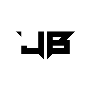 LB Monogram logo harfi beyaz arkaplan üzerinde izole edilmiş basit modern biçim tasarım şablonu
