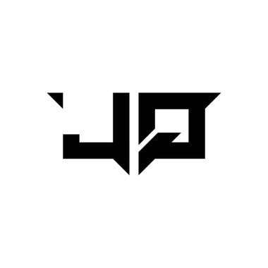 Beyaz arkaplanda izole edilmiş basit modern şekil tasarım şablonu olan LQ Monogram logo harfi