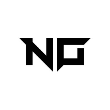 Beyaz arkaplanda izole edilmiş basit modern biçim tasarım şablonu olan ND Monogram logo harfi