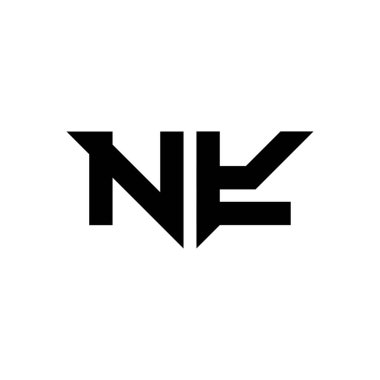 Beyaz arkaplanda izole edilmiş basit modern biçim tasarım şablonu olan NY Monogram logo harfi