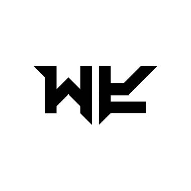 Beyaz arkaplanda izole edilmiş basit modern şekil tasarım şablonu olan WY Monogram logo harfi
