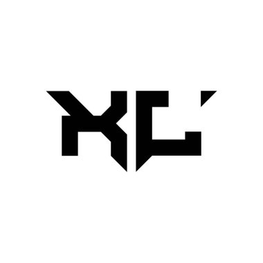 Beyaz arkaplanda izole edilmiş basit modern biçim tasarım şablonu olan XJ Monogram logo harfi