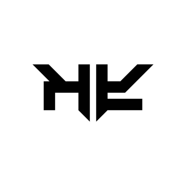 Mongram Logo Letter Simple Modern Shape Style Design Template Vector — 图库矢量图片