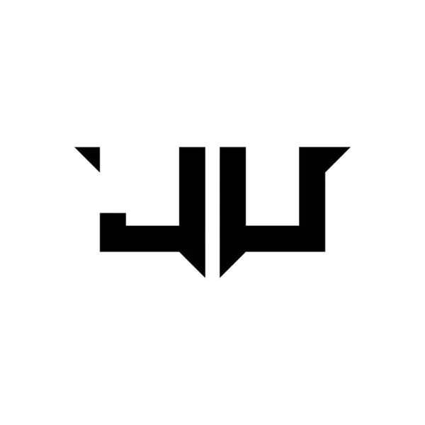 白の背景に隔離されたシンプルな現代的な形状のスタイルのデザインテンプレートベクトルとLuのモノグラムのロゴの手紙 — ストックベクタ