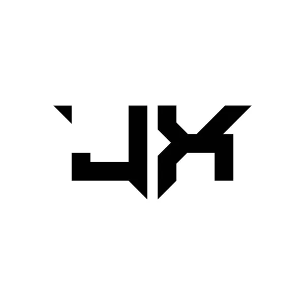 シンプルなモダンな形状スタイルのデザインテンプレートベクトルとLxモノグラムのロゴの手紙白の背景に隔離 — ストックベクタ