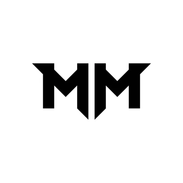 Monogram Logotyp Brev Med Enkel Modern Form Stil Design Mall — Stock vektor