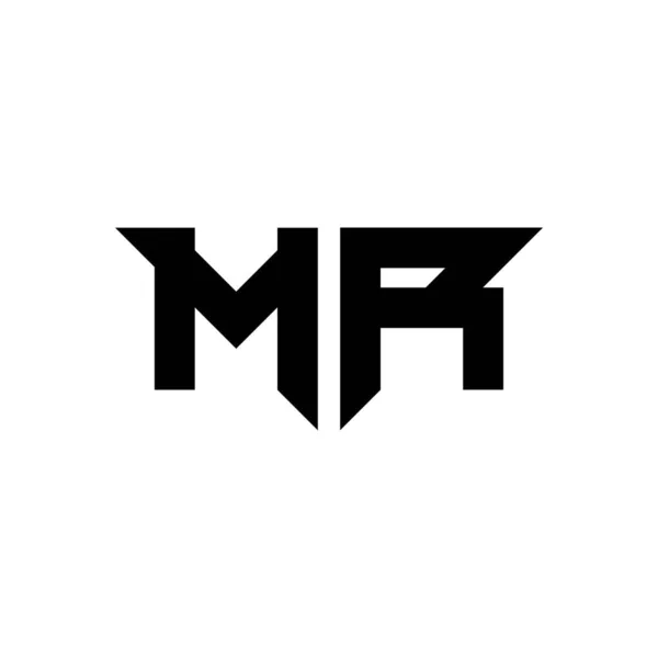 Monogram Logo Letra Con Forma Moderna Simple Diseño Plantilla Vector — Vector de stock