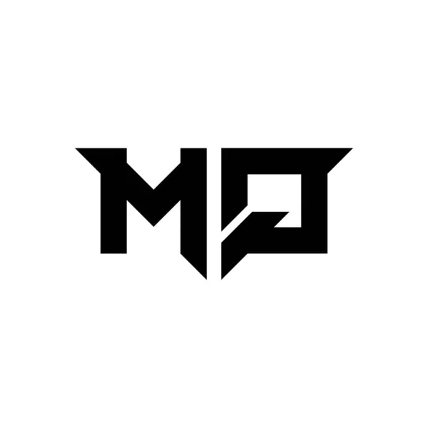 Monogram Logotyp Bokstav Med Enkel Modern Form Stil Design Mall — Stock vektor