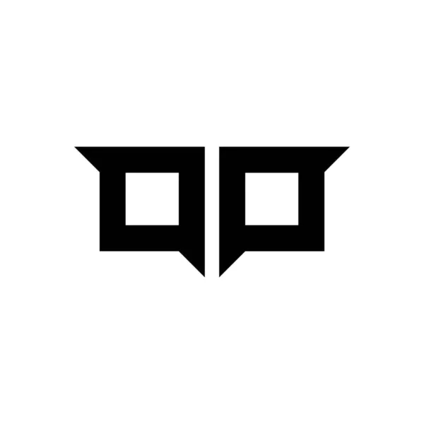 Monogram Logotyp Bokstav Med Enkel Modern Form Stil Design Mall — Stock vektor