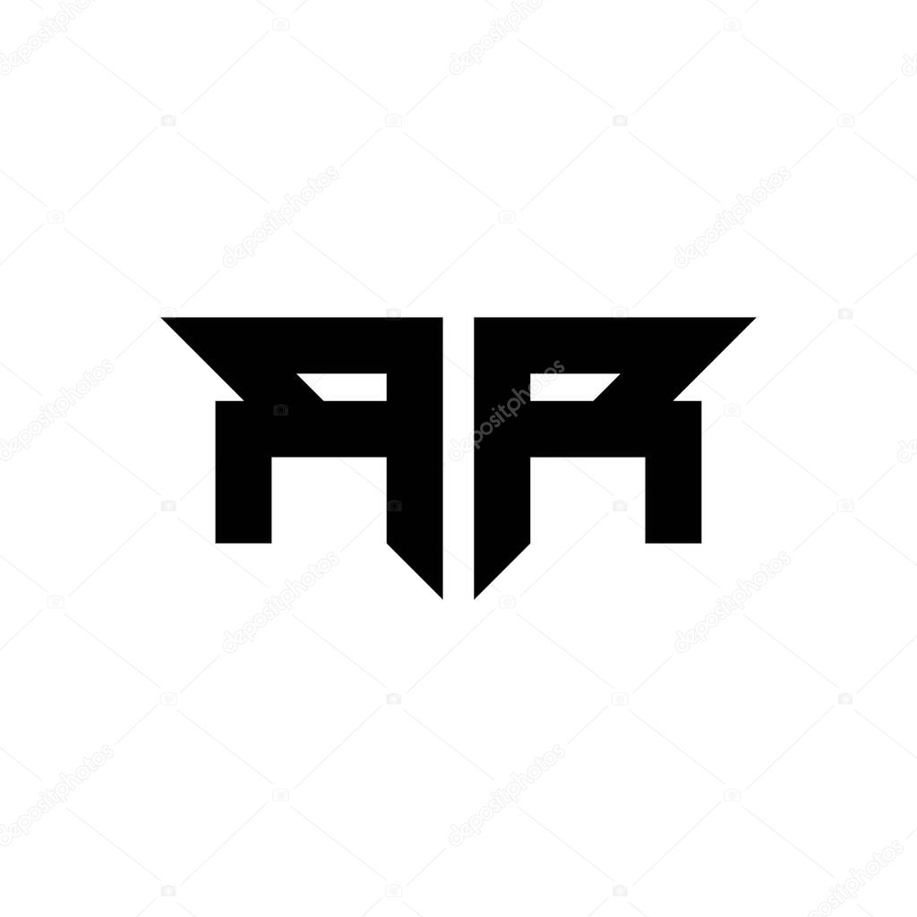 RR Monogram logo letter with simple modern shape style design template vector isolated on white background