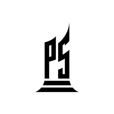 Not Monogram logo harfi beyaz arka planda izole edilmiş bina biçimi tasarımı, emlak mülkü, mimari logo harf binası.