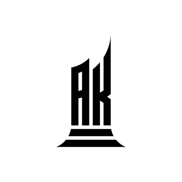 Буква Логотипа Монограмма Дизайном Формы Здания Белом Фоне Недвижимость Здание — стоковый вектор