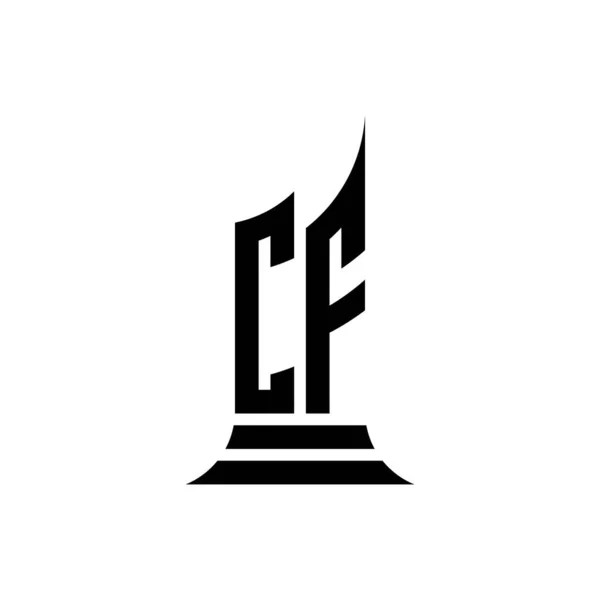Carta Del Logotipo Del Monograma Con Diseño Estilo Construcción Aislado — Archivo Imágenes Vectoriales