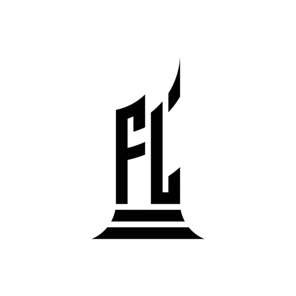 Буква Логотипа Monogram Дизайном Стиле Здания Изолированного Белом Фоне Недвижимость — стоковый вектор