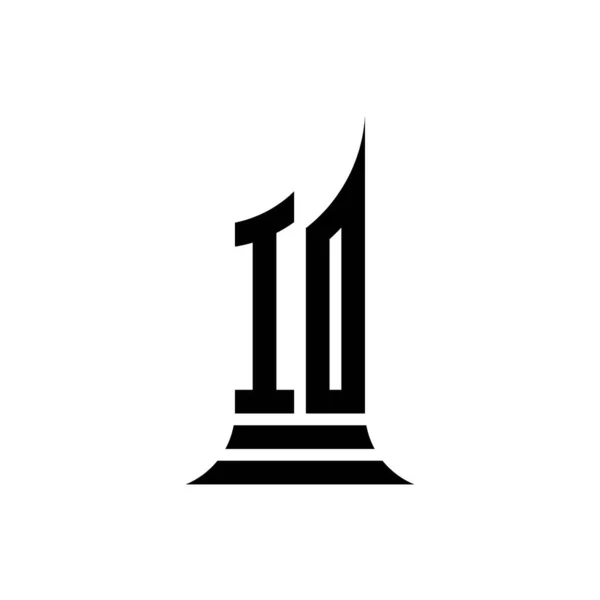 Beyaz Zemin Emlak Mülkü Mimar Logo Harfleri Oluşturma Üzerine Izole — Stok Vektör