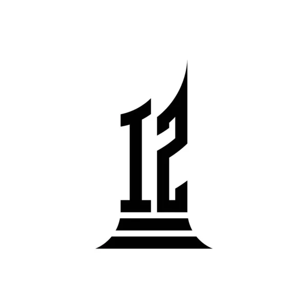 Carta Del Logotipo Del Monograma Con Diseño Estilo Construcción Aislado — Vector de stock