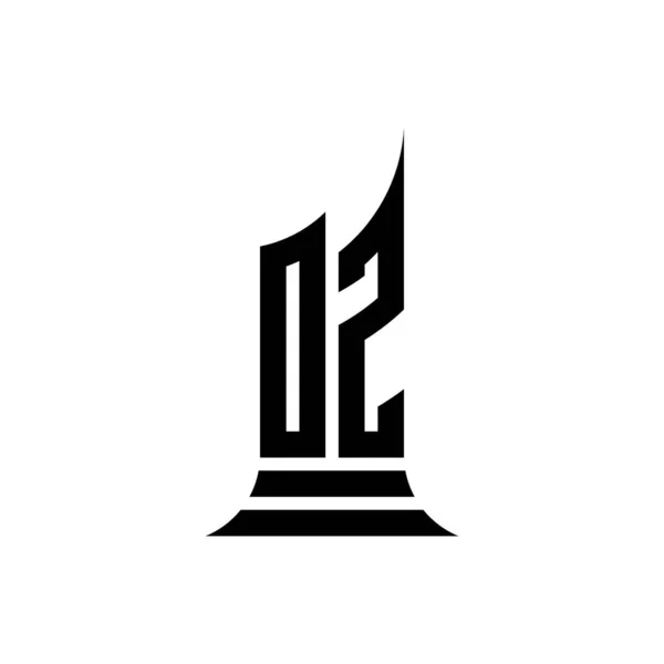 Monogram Logo Letra Con Diseño Estilo Construcción Aislado Sobre Fondo — Vector de stock