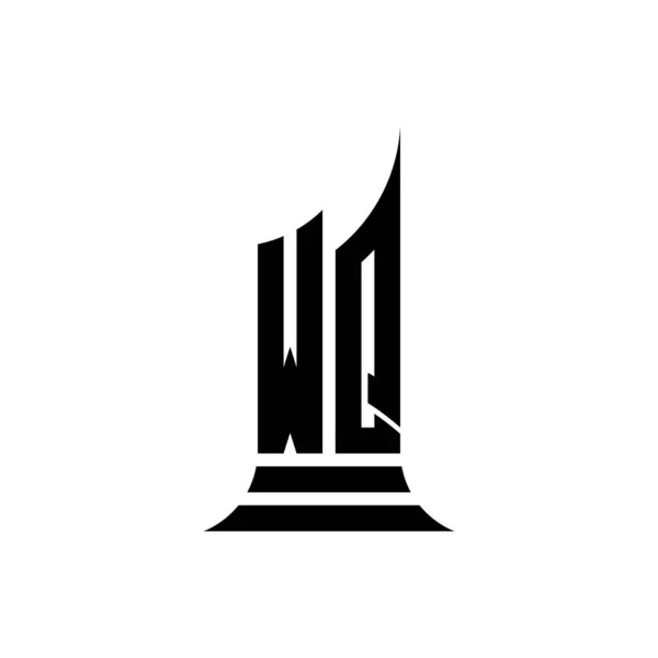 Beyaz Zemin Emlak Mülkü Mimar Logo Harfi Oluşturma Üzerine Izole — Stok Vektör