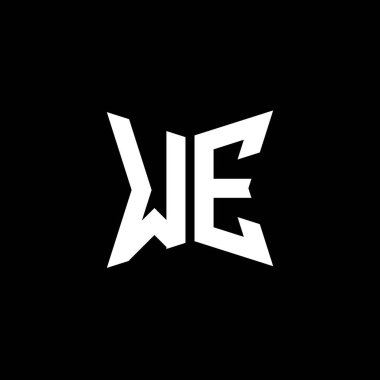 Siyah zemin üzerinde izole edilmiş Cakra geometrik biçim tasarımı, yıldız geometrik logo harfi, monogram harfi mandala