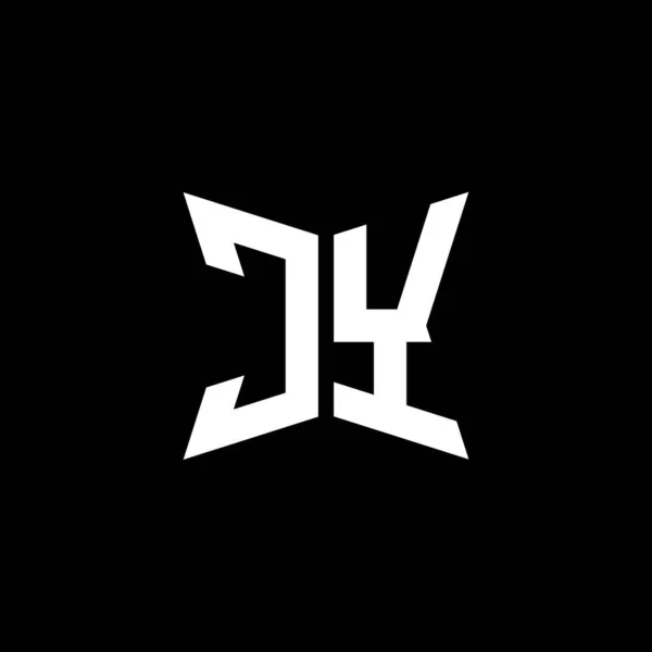 Logo Monogram Lettera Con Cakra Design Geometrico Stile Forma Isolato — Vettoriale Stock