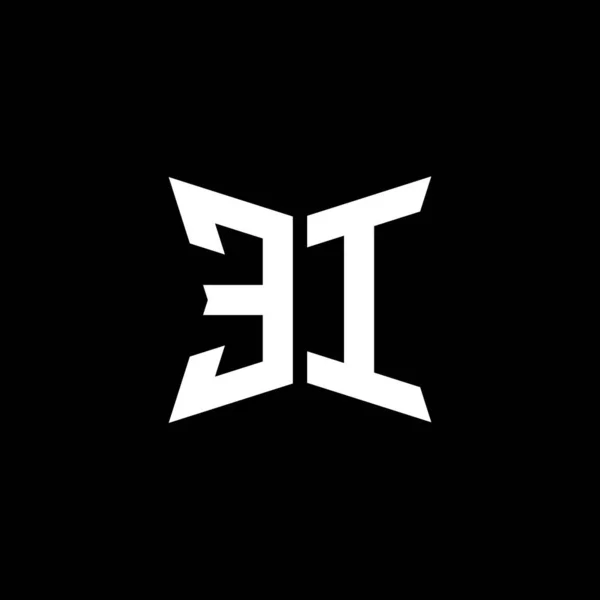 Monogram Logo Lettera Con Cakra Forma Geometrica Design Isolato Sfondo — Vettoriale Stock