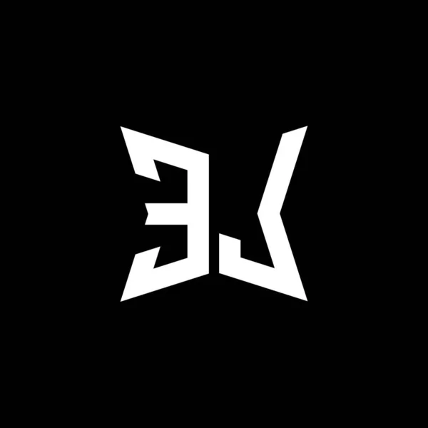黒の背景に隔離されたカクラ幾何学的な形状スタイルのデザインとElモノグラムロゴの手紙 星の幾何学的なロゴの手紙 モノグラムの手紙マンダラ — ストックベクタ