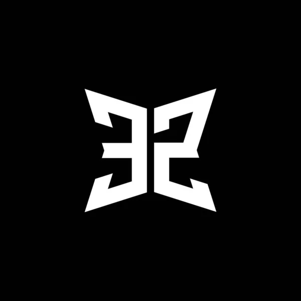 Logo Monogram Litera Cakra Geometryczny Kształt Styl Projekt Izolowany Czarnym — Wektor stockowy