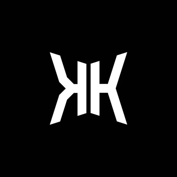 Літери Логотипу Monogram Дизайном Геометричної Форми Cakra Ізольовані Чорному Фоні — стоковий вектор