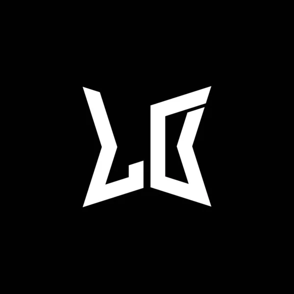 Monogram Logo Letra Con Diseño Estilo Geométrico Cakra Aislado Sobre — Vector de stock