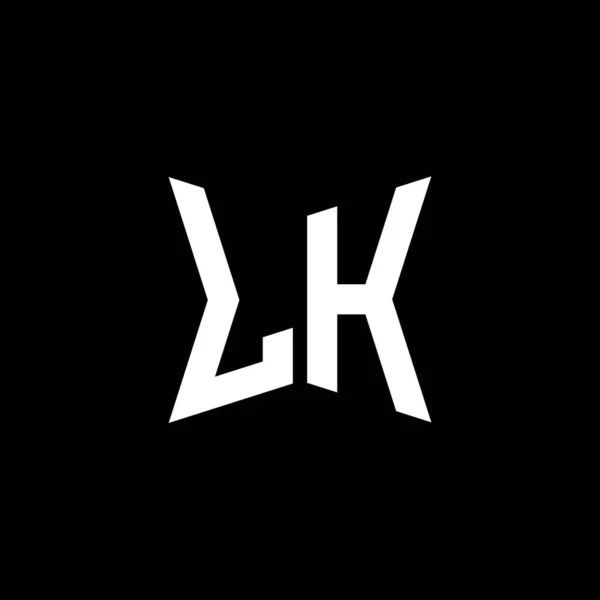 Monogram Логотип Письмо Cakra Геометрической Формы Стиль Дизайн Изолирован Черном — стоковый вектор