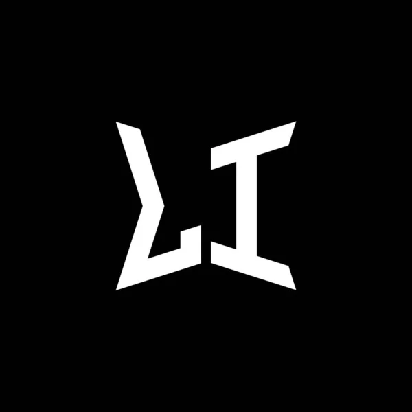 Буква Логотипа Monogram Геометрическим Дизайном Стиле Cakra Черном Фоне Буква — стоковый вектор