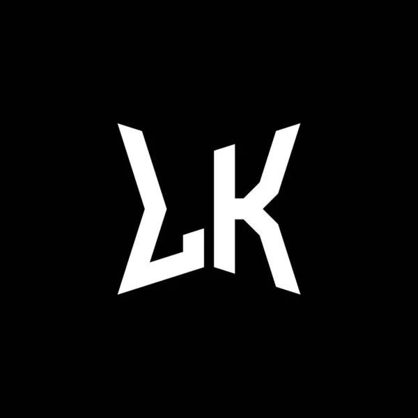 Логотип Буквы Monogram Геометрической Формой Cakra Стиль Дизайн Изолирован Черном — стоковый вектор