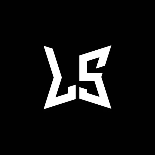 Буква Логотипа Геометрическим Дизайном Стиле Cakra Черном Фоне Буква Геометрического — стоковый вектор