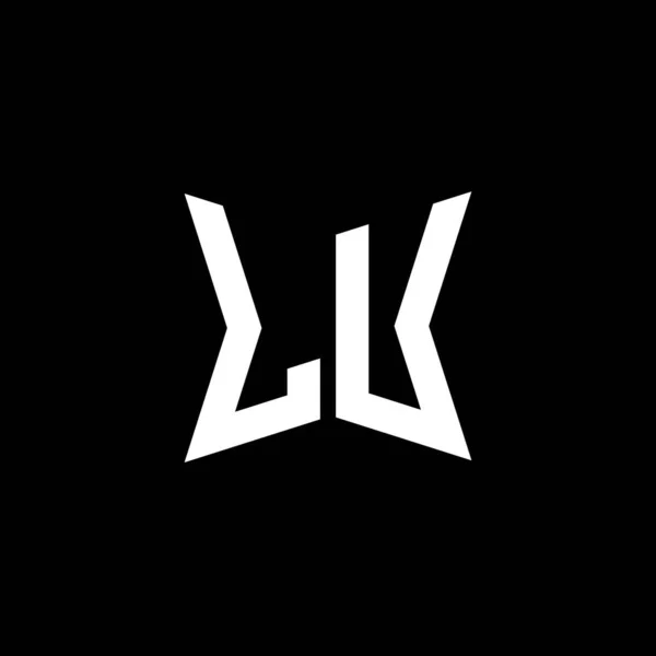 Monogram Logo Letter Cakra Geometric Shape Style Design Isolated Black — Stock Vector