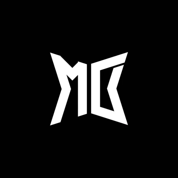 Monogram Λογότυπο Γράμμα Cakra Γεωμετρικό Σχήμα Στυλ Σχεδιασμού Απομονωμένο Μαύρο — Διανυσματικό Αρχείο