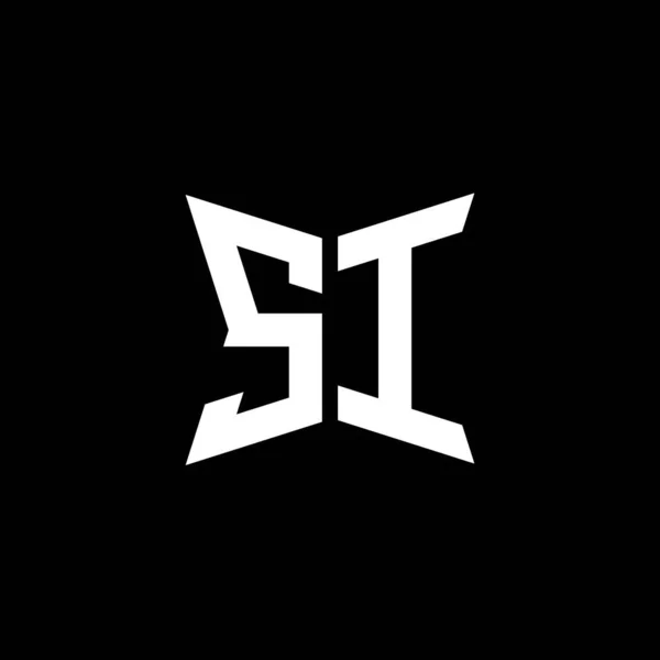 Monogram Logo Lettera Con Cakra Forma Geometrica Design Isolato Sfondo — Vettoriale Stock