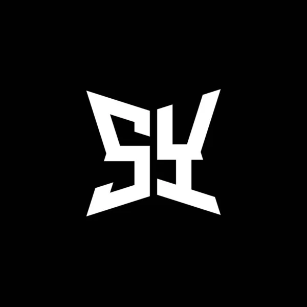 Monogram Logo Lettre Avec Cakra Forme Géométrique Conception Style Isolé — Image vectorielle