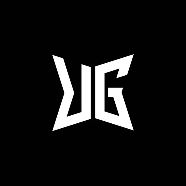 Monogram Logo Letter Cakra Geometric Shape Style Design Isolated Black —  Vetores de Stock