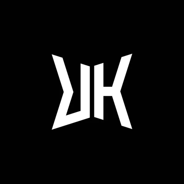 Логотип Буквы Monogram Геометрической Формой Cakra Стиль Дизайн Изолирован Черном — стоковый вектор