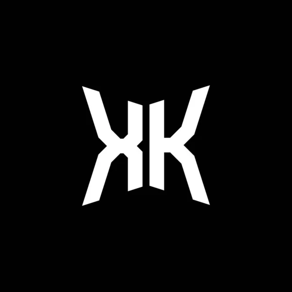 Siyah Arkaplanda Izole Edilmiş Cakra Geometrik Biçim Tasarımlı Monogram Logo — Stok Vektör