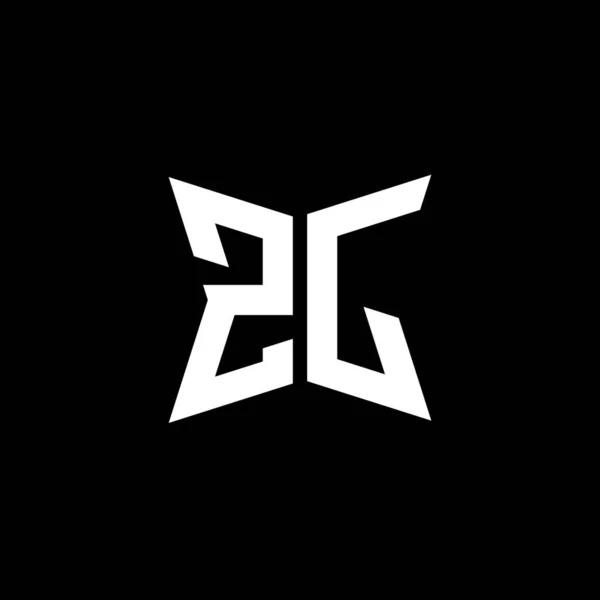 Monogram Логотип Письмо Cakra Геометрической Формы Стиль Дизайн Изолирован Черном — стоковый вектор