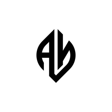 Beyaz arkaplanda izole edilmiş basit şekil biçimi geometrik tasarım şablonuna sahip bir Monogram logo harfi