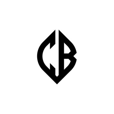 CB Monogram logo harfi beyaz arkaplanda izole edilmiş basit şekil biçimi geometrik tasarım şablonu
